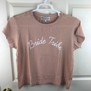 Wildfox Short Sleeve Bride Tribe T-Shirt Pink